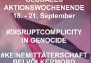 #DisruptComplicity in Genocide – #KeineMittäterschaft bei Völkermord!Sanktionen JETZT!