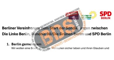 BDS Berlin antwortet auf die ‚Berliner Vereinbarung‘